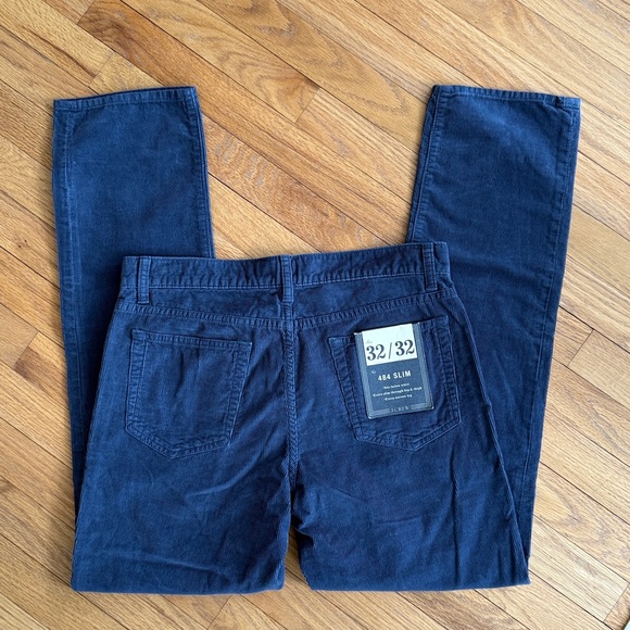 J. Crew 484 Slim Fit Corduroy Men's Jeans/Pants ~ Blue ~ 100% Cotton 32 x 32 - Picture 2 of 10